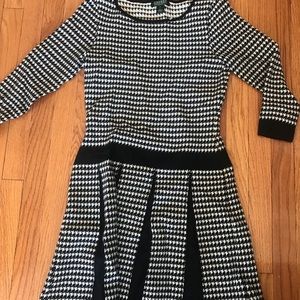 Ralph Lauren Houndstooth Knit Dress